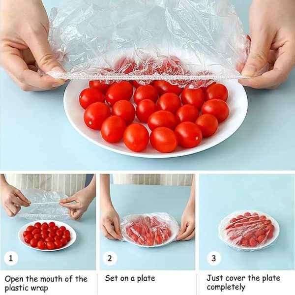 100 pcs disposable food cover plastic shopper bags | hygienic & lightweight | multi‑purpose use pack of 1 100 pcs disposable food cover plastic shopper bags | hygienic & lightweight | multi‑purpose use pack of 1