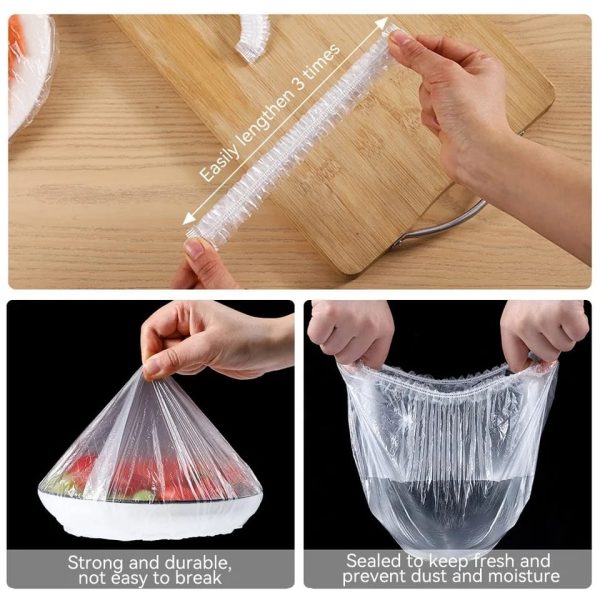 Home 100 pcs disposable food cover plastic shopper bags | hygienic & lightweight | multi‑purpose use pack of 1