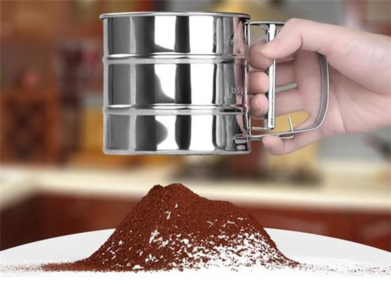 stainless steel flour sieve cup – handheld baking sifter for flour, sugar & powdered ingredients stainless steel flour sieve cup – handheld baking sifter for flour, sugar & powdered ingredients