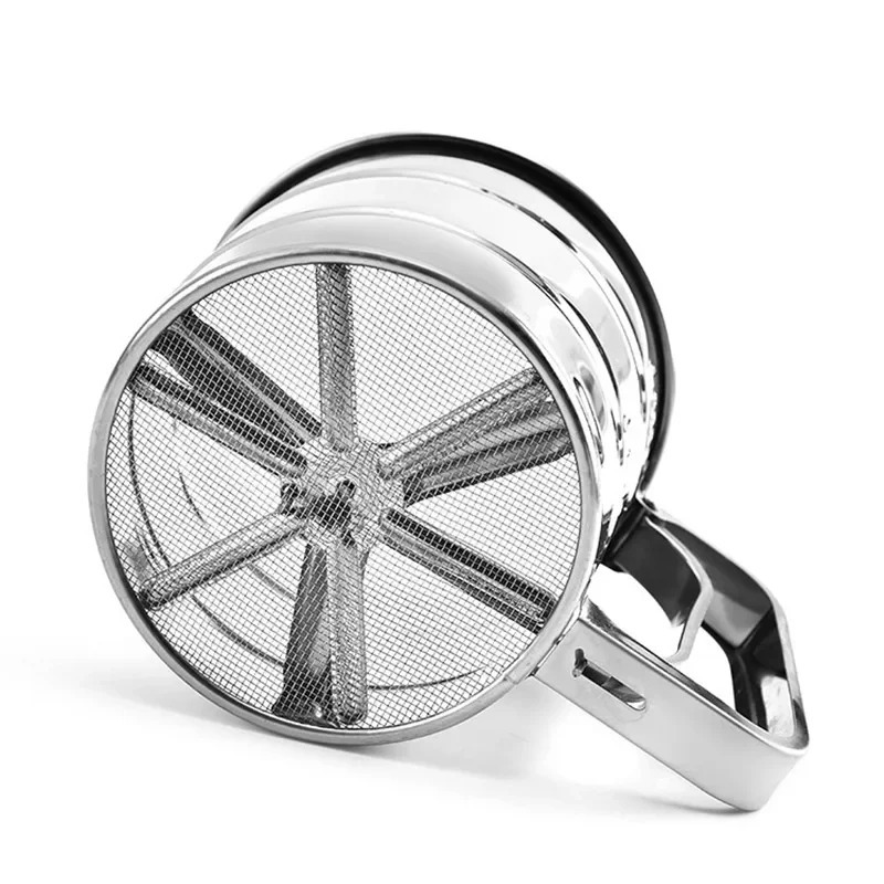 stainless steel flour sieve cup – handheld baking sifter for flour, sugar & powdered ingredients stainless steel flour sieve cup – handheld baking sifter for flour, sugar & powdered ingredients